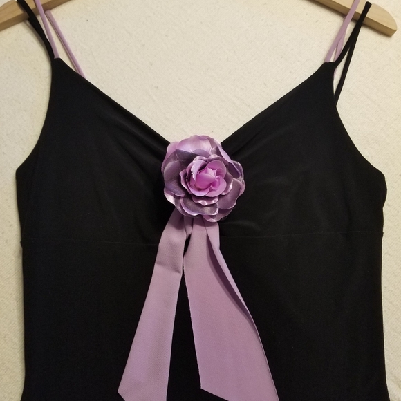NICHE USA Spaghetti Strap Dress - Black Lavender - Picture 3 of 9